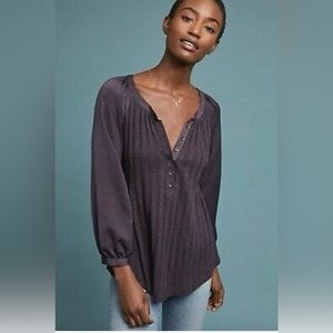 Anthropologie Meadow Rue Plum Long Sleeve Blouse - size (XS)